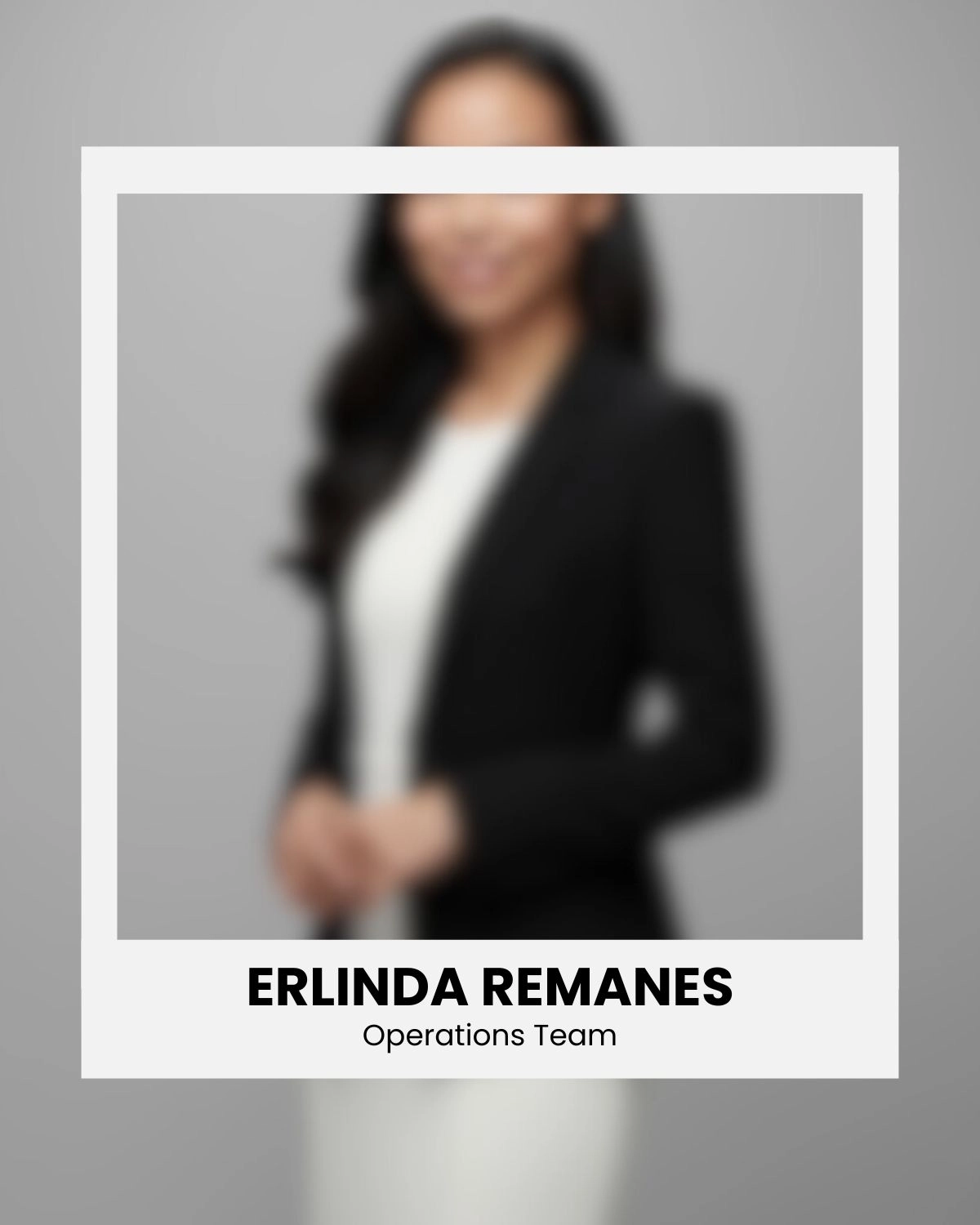 Framed portrait of Erlinda Remanes, Operations Team member at Sayed Transport, Canadian trucking company