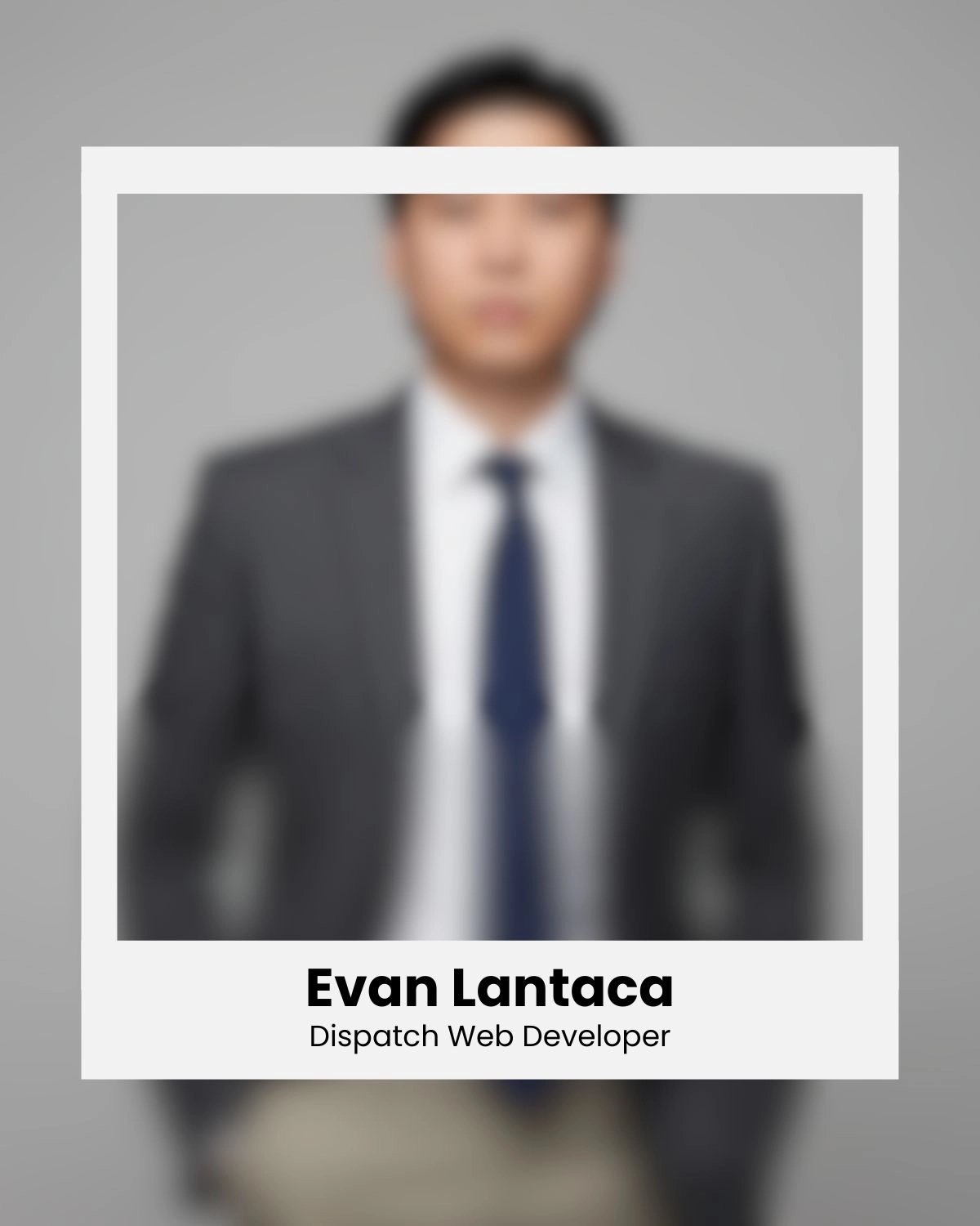 Framed portrait of Evan Lantaca, Dispatch Web Developer at Sayed Transport, Canadian trucking company