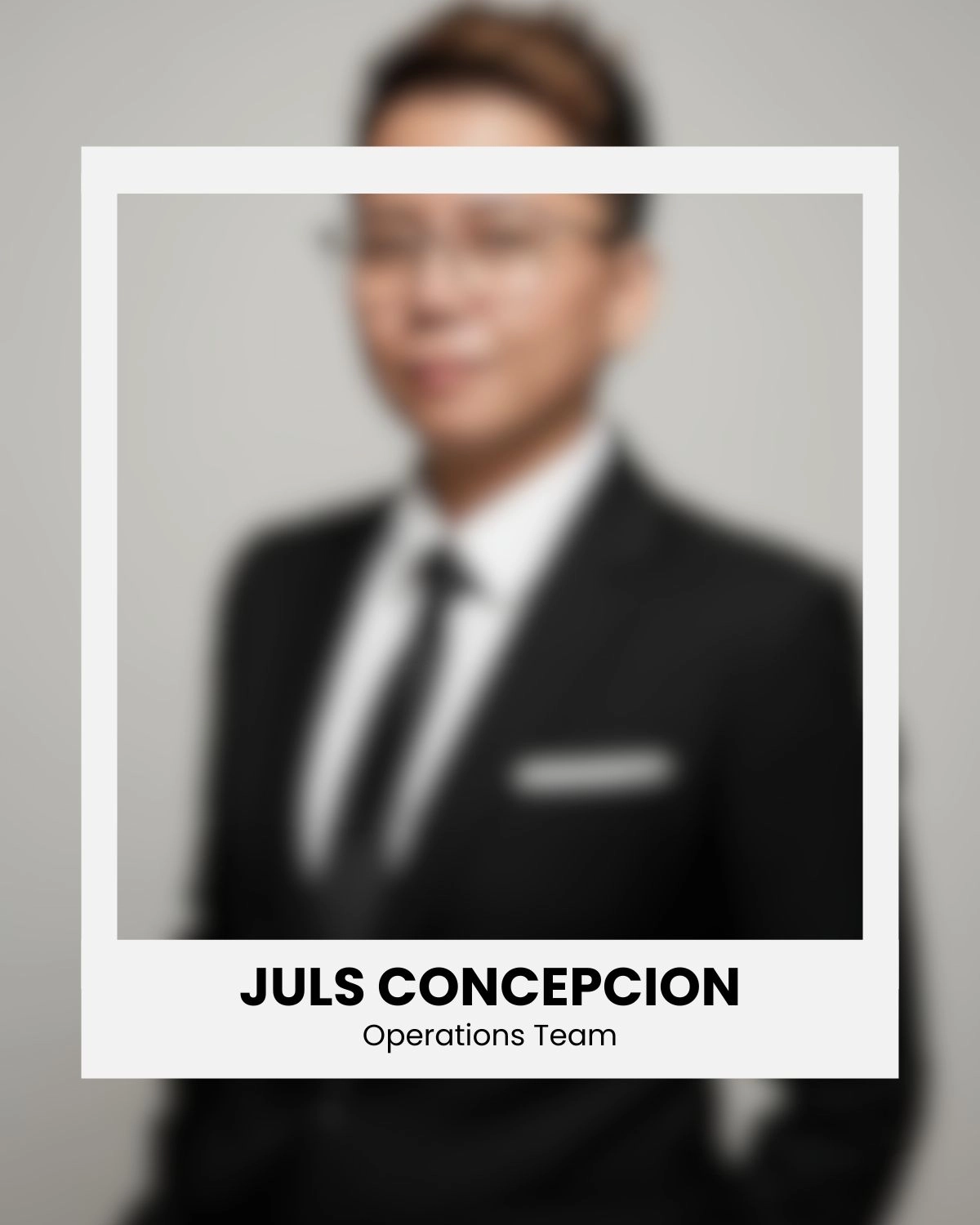 Framed portrait of Juls Concepcion, Operations Team member at Sayed Transport, Canadian trucking company