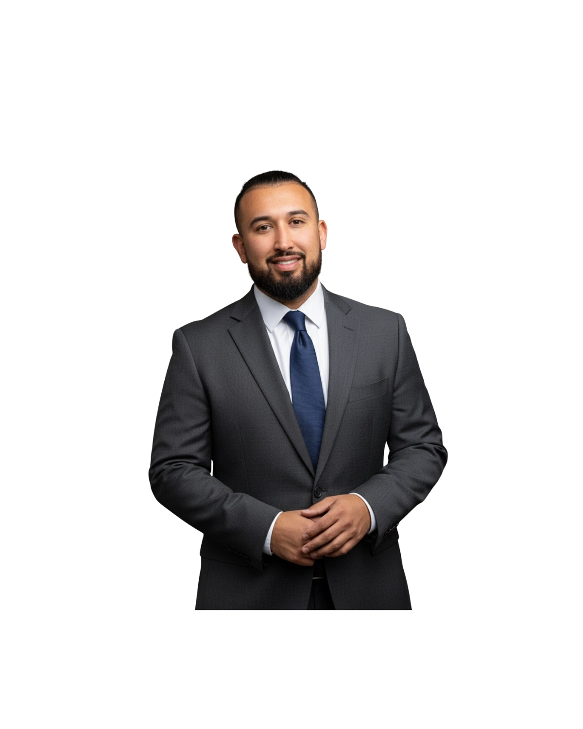 Portrait of Poyan Sayed, President of Sayed Transport, Canada trucking company, transparent background